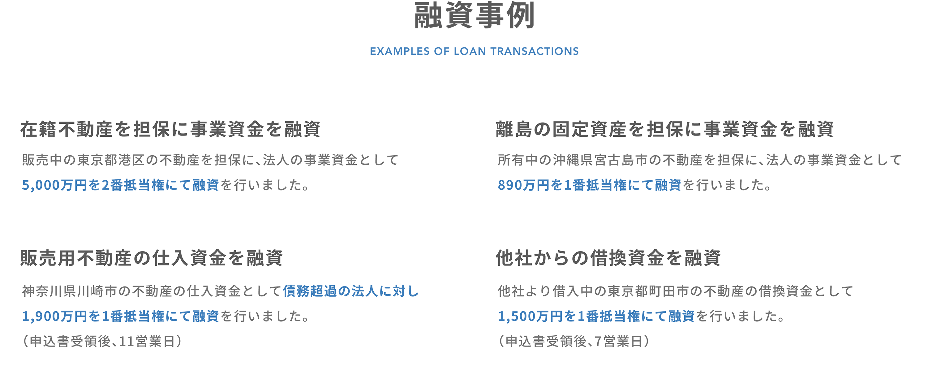 融資事例